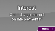 Can I charge interest on late payments?